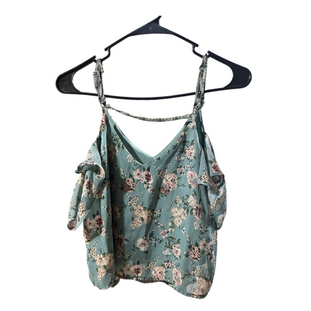Xhilaration Blue Camisole Top with Chic Style size small - Picture 4 of 5